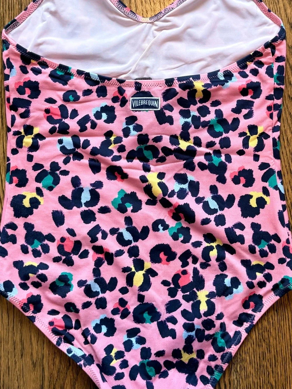 Vilebrequin Pink Leopard Print One-Piece Swimsuit with Multicolor Spots